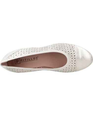 PITILLOS PUMPS 10452 AUS LEDER GOLD METALLIC MIT NIEDRIGEM KOMFORTABSATZ ORO