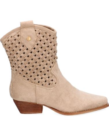 Stivali per Donna PUNTOSALAO BOTINES TACON BAJO CAMPERO CANA TRENZADA MUJER COLOR BEIGE A VARIOS COLORES