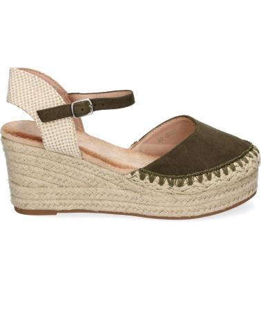 Sandalen für Damen PUNTOSALAO SANDALIAS DE CUNA MEDIA EN YUTE PARA MUJER COLOR VERDE 5Q92 VARIOS COLORES