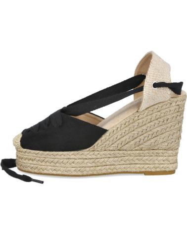 Sandali per Donna L&R SHOES LR SHOES 777D ALPARGATAS DE ESPARTO PARA MUJER NEGRO