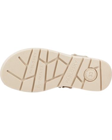 Sandalen für Damen und Mädchen PABLOSKY SANDALIAS NINA MODELO 430186P COLOR ORO CHAMPAGNE