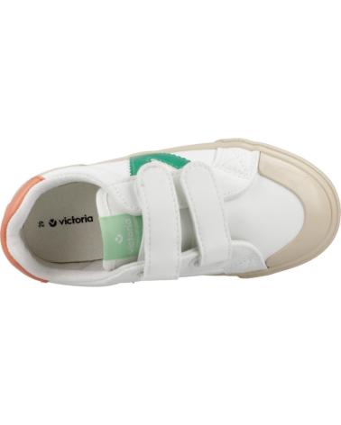 Sportivo per Bambina e Bambino VICTORIA ZAPATILLAS NINO MODELO TRIBU COLOR BLANCO GREEN