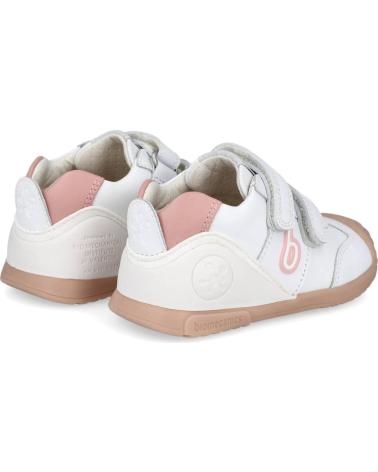 Deportivas de Niña BIOMECANICS 221001-B ZAPATILLAS CON DOBLE TIRA ADHERENTE BLANCO-ROSA