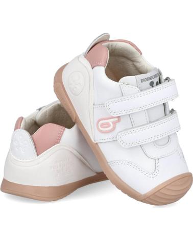 Deportivas de Niña BIOMECANICS 221001-B ZAPATILLAS CON DOBLE TIRA ADHERENTE BLANCO-ROSA