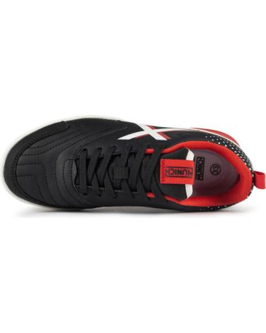 Sportivo per Donna e Bambina e Bambino MUNICH ZAPATILLAS RONDITO KID 10 INDOOR ROJO BLANCA 4067010 F NEGRO