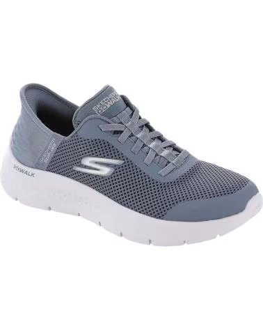 SKECHERS ZAPATILLAS 124836BLU EN AZUL PARA MUJER BLUE TEXTILE-TRIM