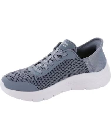 SKECHERS ZAPATILLAS 124836BLU EN AZUL PARA MUJER BLUE TEXTILE-TRIM