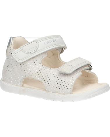 Sandalias de Niña GEOX  B254WA 00754 B SANDAL MACCHIA GIR C1Q1N OFF WHITE-LT SILVER C1Q1N