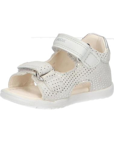Sandalias de Niña GEOX  B254WA 00754 B SANDAL MACCHIA GIR C1Q1N OFF WHITE-LT SILVER C1Q1N