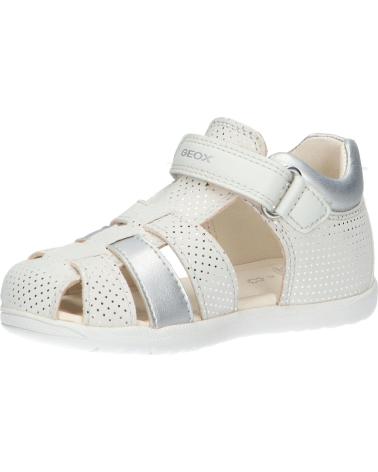 Sandalias de Niña GEOX B254WB 007NF B SANDAL MACCHIA GIR C1Q1N OFF WHITE-LT SILVER BLANCO