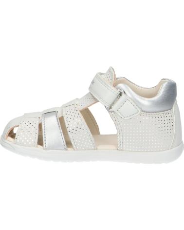Sandalias de Niña GEOX B254WB 007NF B SANDAL MACCHIA GIR C1Q1N OFF WHITE-LT SILVER BLANCO