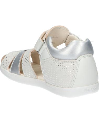 Sandalias de Niña GEOX B254WB 007NF B SANDAL MACCHIA GIR C1Q1N OFF WHITE-LT SILVER BLANCO