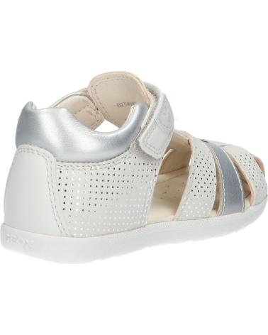 Sandalias de Niña GEOX B254WB 007NF B SANDAL MACCHIA GIR C1Q1N OFF WHITE-LT SILVER BLANCO