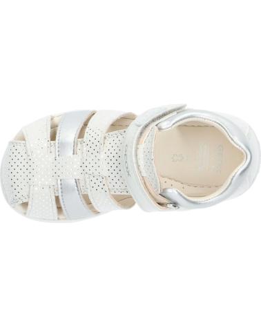 Sandalias de Niña GEOX B254WB 007NF B SANDAL MACCHIA GIR C1Q1N OFF WHITE-LT SILVER BLANCO