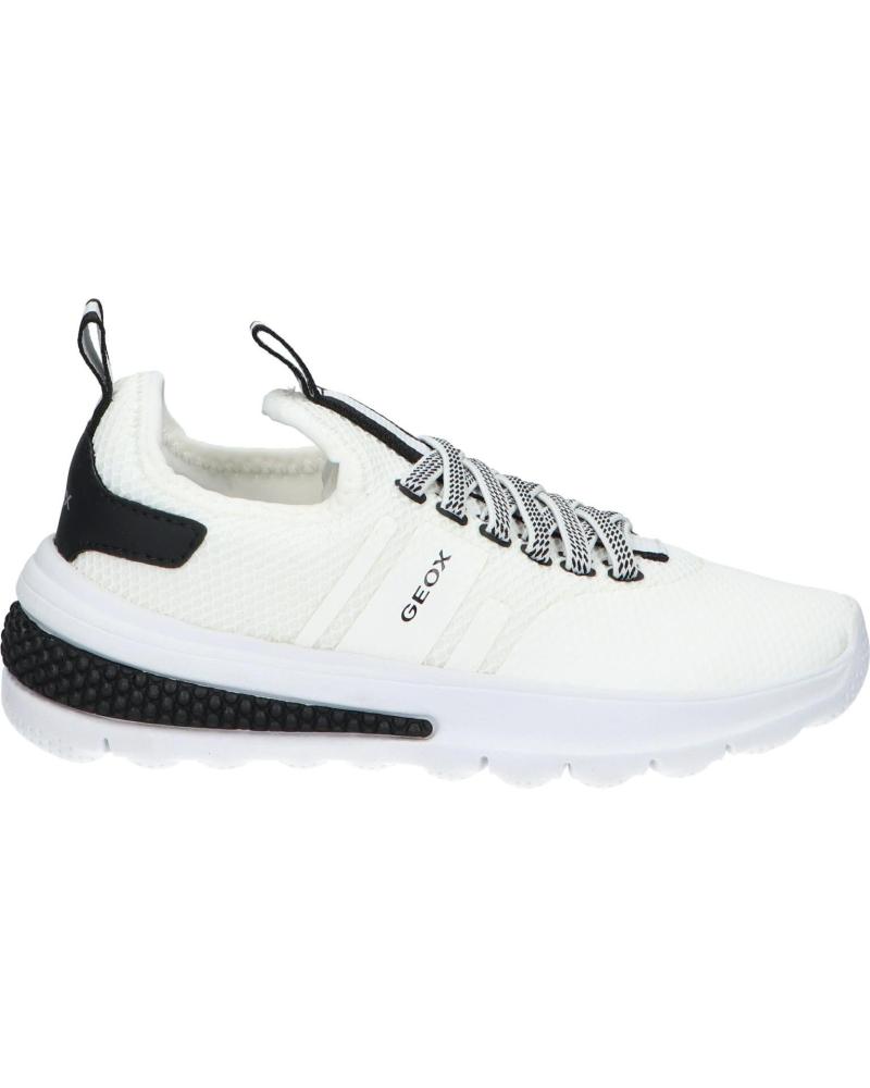 GEOX J45LTB 0159J J ACTIVART WHITE-BLACK C0404