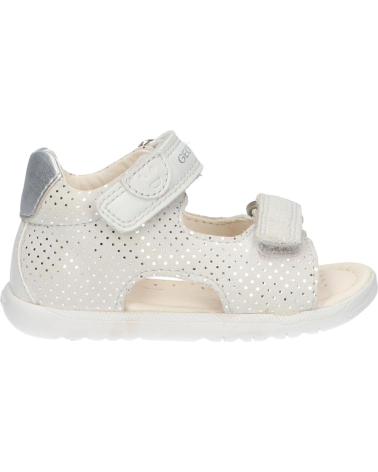 Sandalias de Niña GEOX  B254WA 00754 B SANDAL MACCHIA GIR C1Q1N OFF WHITE-LT SILVER C1Q1N