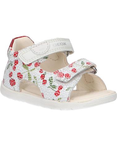 Sandales pour Fille GEOX B254WA 00754 B SANDAL MACCHIA GIR C0644 OFF WHITE-RED C0644