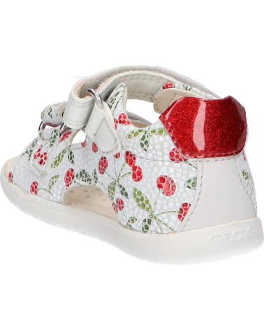 Sandales pour Fille GEOX B254WA 00754 B SANDAL MACCHIA GIR C0644 OFF WHITE-RED C0644