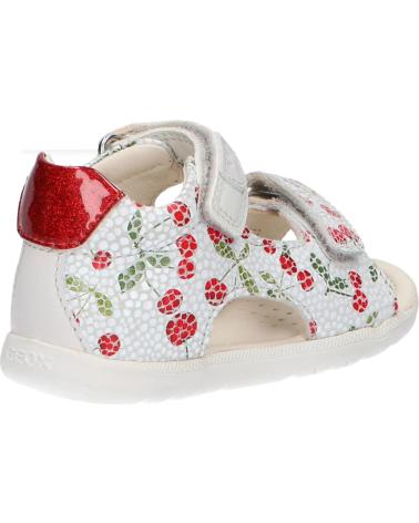Sandales pour Fille GEOX B254WA 00754 B SANDAL MACCHIA GIR C0644 OFF WHITE-RED C0644