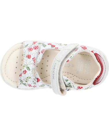 Sandales pour Fille GEOX B254WA 00754 B SANDAL MACCHIA GIR C0644 OFF WHITE-RED C0644