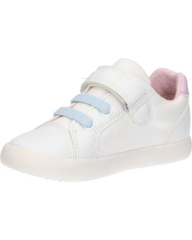 Sportif pour Fille GEOX B451MC 01054 B GISLI C0406 WHITE-PINK BLANCO