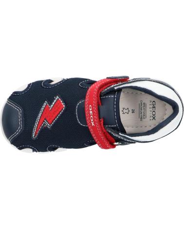 boy Sandals GEOX  B455PB 01454 B SANDAL IUPIDOO C0735 NAVY-RED C0735