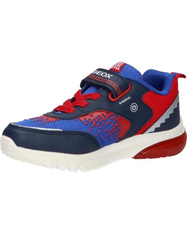 Sneaker für Junge GEOX J45LBF 014CE J CIBERDRON C0735 NAVY-RED NAVY-RED
