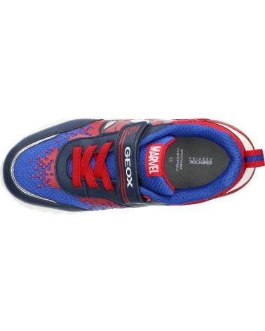 Sneaker für Junge GEOX J45LBF 014CE J CIBERDRON C0735 NAVY-RED NAVY-RED