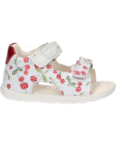 Sandales pour Fille GEOX B254WA 00754 B SANDAL MACCHIA GIR C0644 OFF WHITE-RED C0644