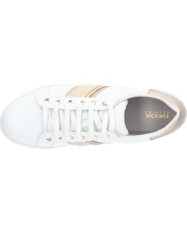 Sneaker für Damen GEOX D361BE 085NF D JAYSEN C1327 WHITE-LT GOLD WHITE-LT GOLD