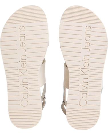 Woman Sandals CALVIN KLEIN FLATFORM SANDAL SLING IN BEIGE