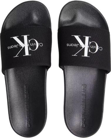 Man Flip flops CALVIN KLEIN SLIDE MONOGRAM CV NEGRO