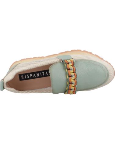 Mocassins de Mulher HISPANITAS MOCASINES MUJER MODELO HV253948 COLOR VERDE EUCLPT