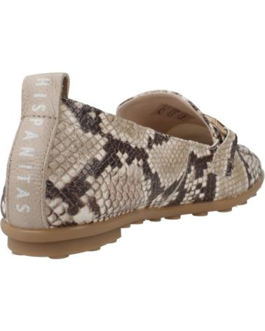 Mocassini per Donna HISPANITAS MOCASINES MUJER MODELO HV254027 COLOR ANIMAL PRINT TAUPE
