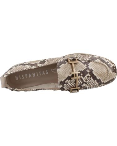 Mocassini per Donna HISPANITAS MOCASINES MUJER MODELO HV254027 COLOR ANIMAL PRINT TAUPE
