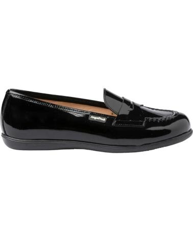 girl and boy Mocasines ANGELITOS ZAPATOS 468 MOCASIN CHAROL COLEGIO NEGRO