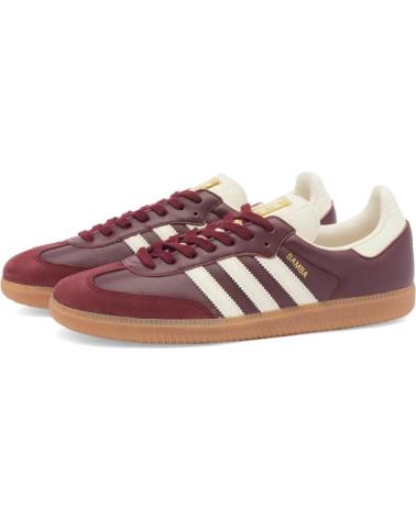 Esportes  de Mulher ADIDAS SAMBA OG WOMAN ID0477 MAROON-CREWHT-GOLD - 36 2-3 BURGUNDY