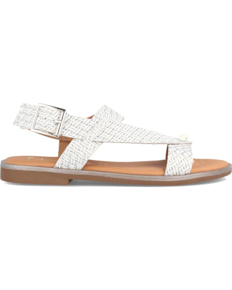 Sandálias de Mulher MARILA SANDALIAS PARA MUJER PLANA ESTILO ROMANO AURA BLANCO