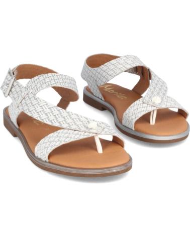Sandálias de Mulher MARILA SANDALIAS PARA MUJER PLANA ESTILO ROMANO AURA BLANCO
