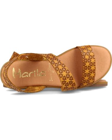 Sandálias de Mulher MARILA SANDALIA PARA MUJER PLANAS EN PIEL ARIAZA PANAMA AMARILLO