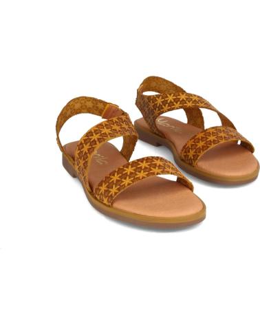 Sandálias de Mulher MARILA SANDALIA PARA MUJER PLANAS EN PIEL ARIAZA PANAMA AMARILLO