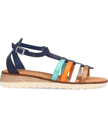 Sandalias de Mujer MARILA SANDALIAS PARA MUJER CON CUNA BAJA ESTILO CANGREJERA EN PIEL MARINO