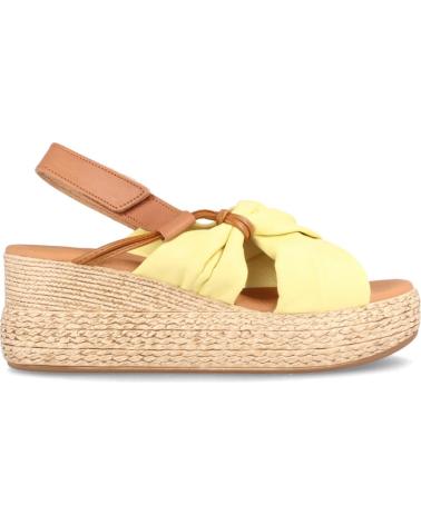 Woman Sandals MARILA SANDALIAS PARA MUJER CON PLATAFORMA EN PIEL FRANCA MIMOSA AMARILLO