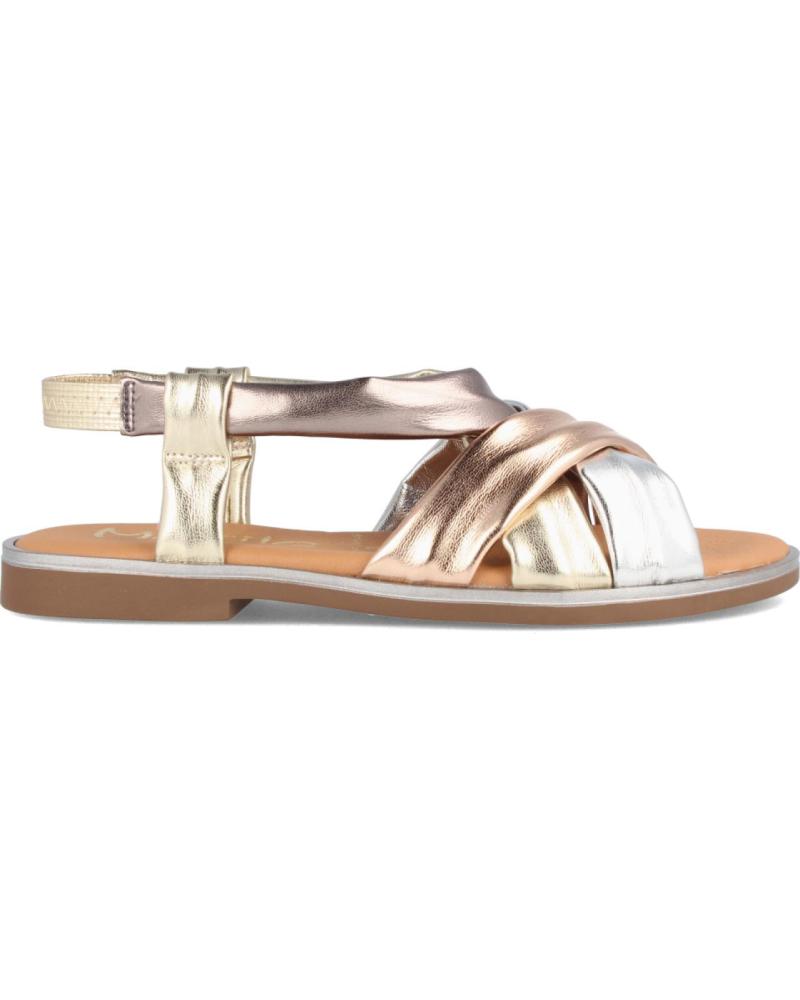 Woman Sandals MARILA SANDALIAS PARA MUJER PLANAS EN PIEL CORA MULTIMETAL