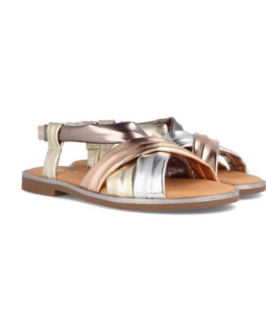 Woman Sandals MARILA SANDALIAS PARA MUJER PLANAS EN PIEL CORA MULTIMETAL