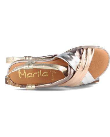 Woman Sandals MARILA SANDALIAS PARA MUJER PLANAS EN PIEL CORA MULTIMETAL