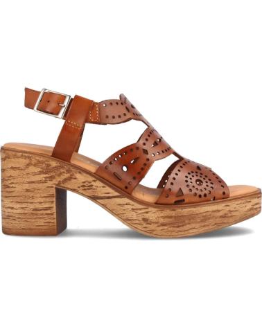 Woman Sandals MARILA SANDALIAS PARA MUJER CON TACON Y PLATAFORMA EN PIEL EVELYN A AVELLANA