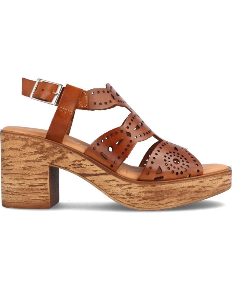 Woman Sandals MARILA SANDALIAS PARA MUJER CON TACON Y PLATAFORMA EN PIEL EVELYN A AVELLANA
