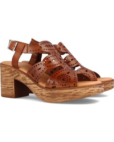 Woman Sandals MARILA SANDALIAS PARA MUJER CON TACON Y PLATAFORMA EN PIEL EVELYN A AVELLANA