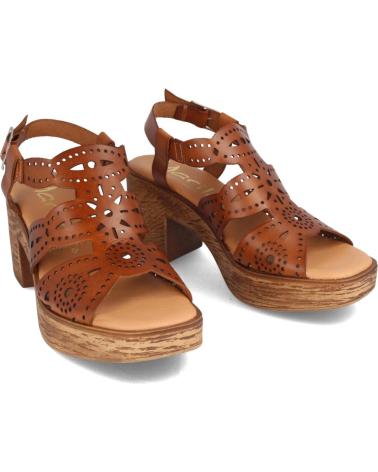 Woman Sandals MARILA SANDALIAS PARA MUJER CON TACON Y PLATAFORMA EN PIEL EVELYN A AVELLANA